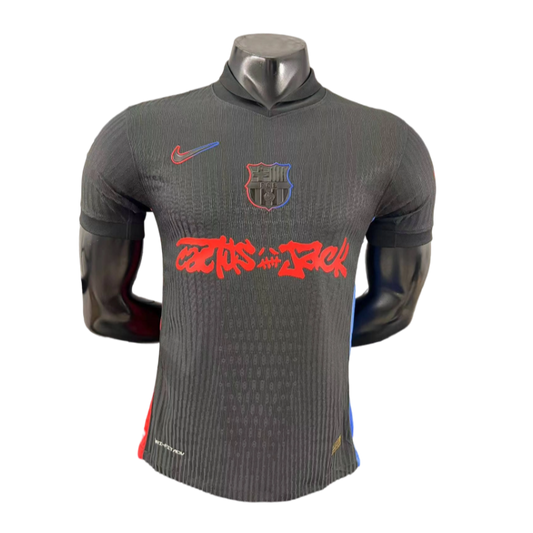 Barcelona X Red  Travis/Cactus Jack 2024-2025 Short Sleeve Away Shirt