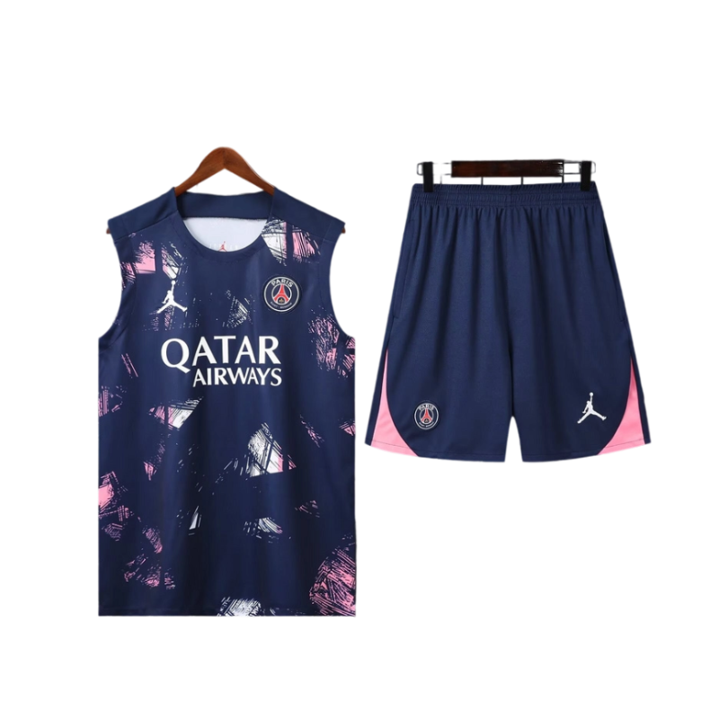 PSG Navy Blue/Pink Sleeveless Training Set