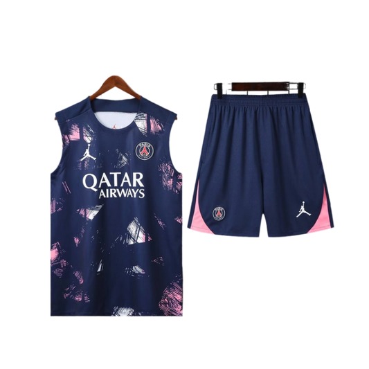 PSG Navy Blue/Pink Sleeveless Training Set