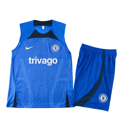 Chelsea Blue Sleeveless Training Set