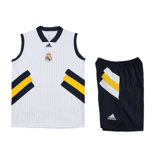 Real Madrid White/Navy/Yellow Summer Training Set