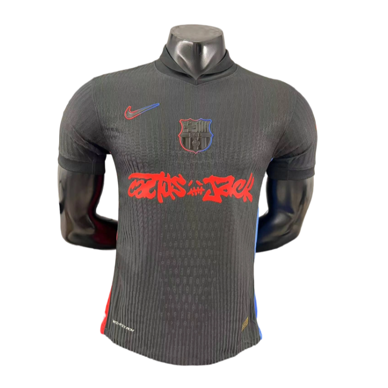 Barcelona X Red  Travis/Cactus Jack 2024-2025 Short Sleeve Away Shirt