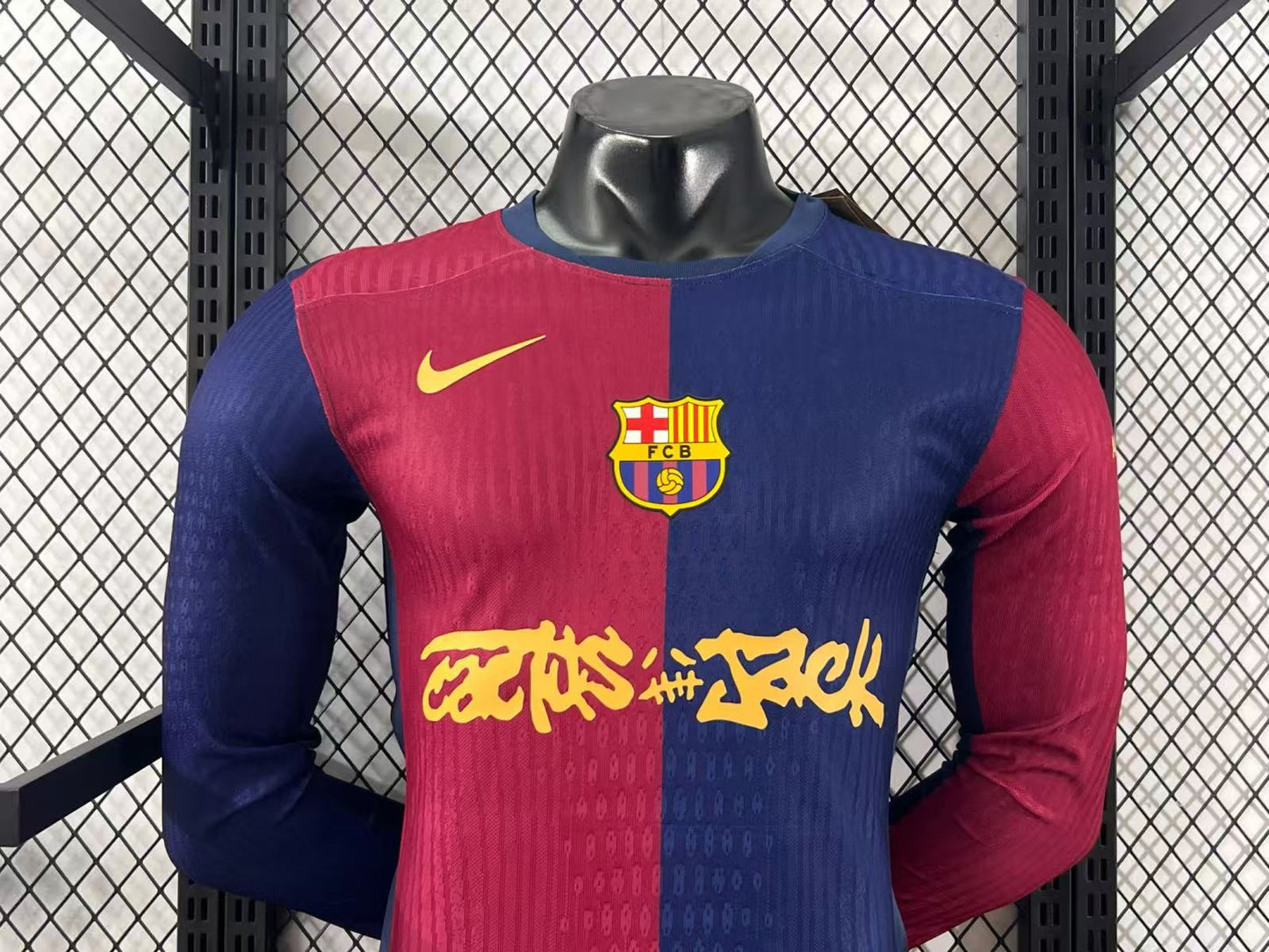 Barcelona X Travis/Cactus Jack Long Sleeve 2024-2025 Home Shirt