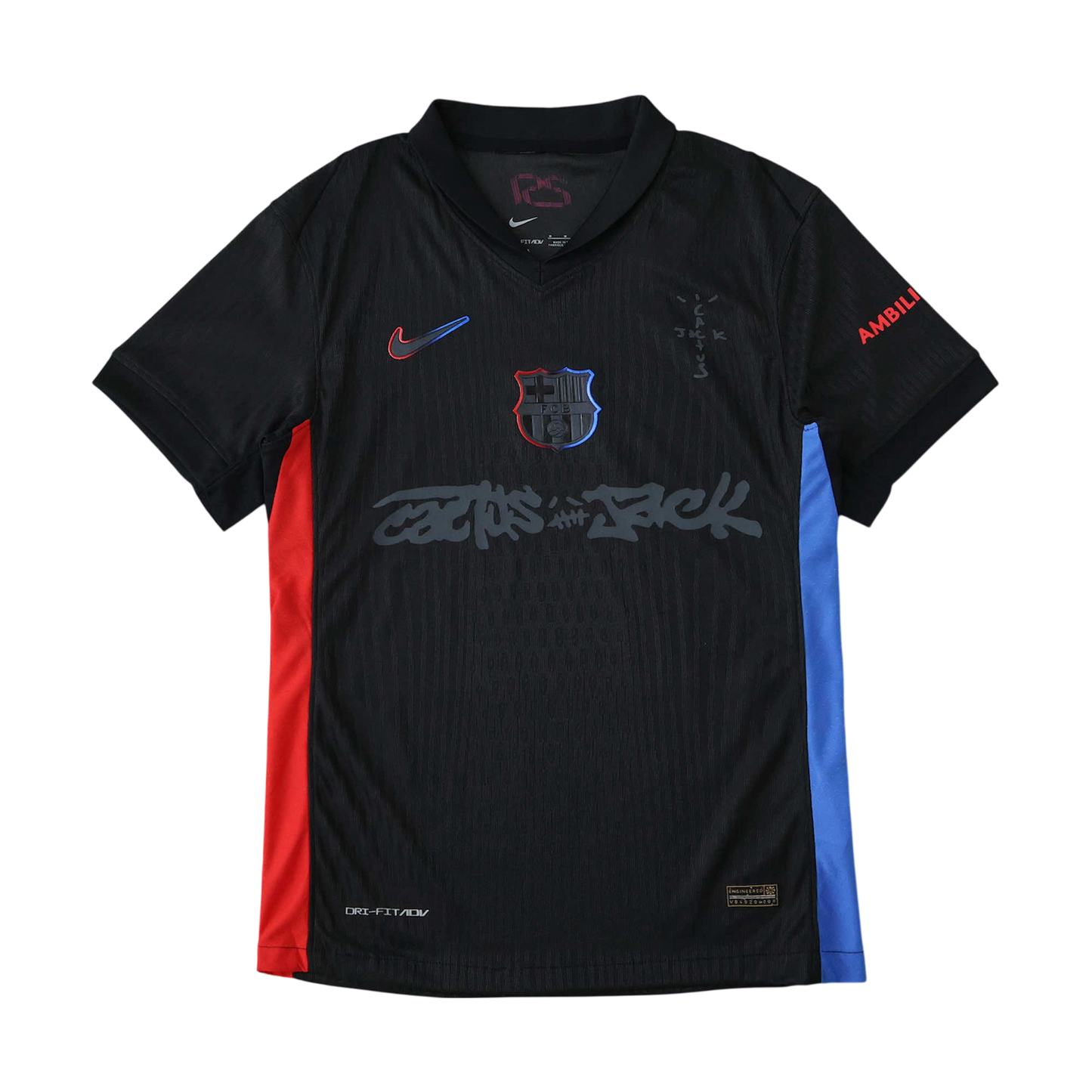 Barcelona X Black  Travis/Cactus Jack 2024-2025 Short Sleeve Away Shirt