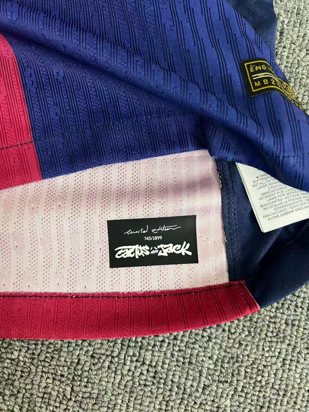 Barcelona X Travis/Cactus Jack Long Sleeve 2024-2025 Home Shirt