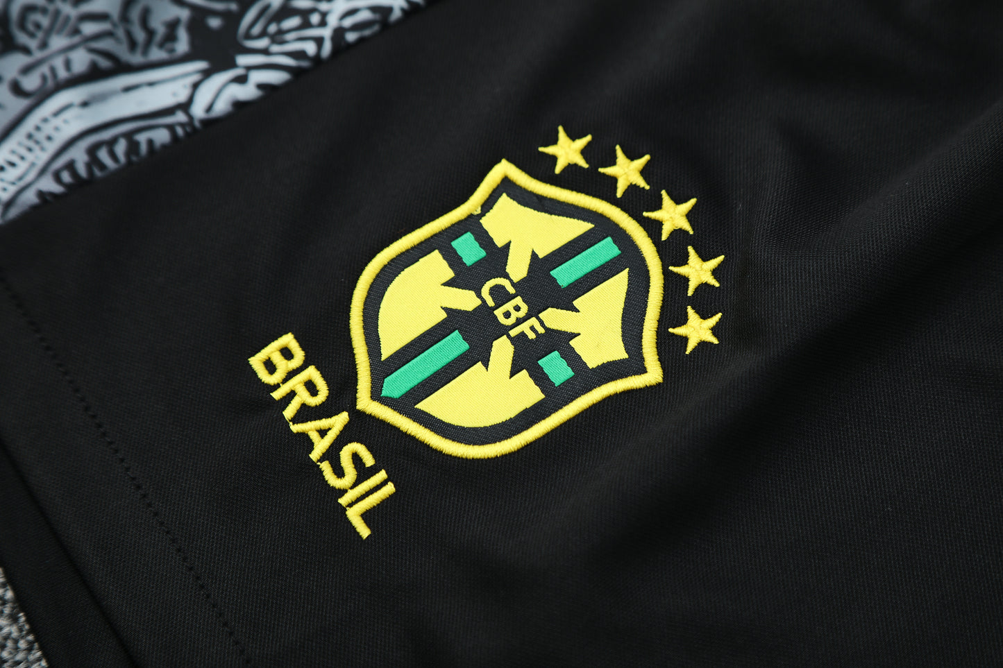 Brazil Jesus Black Sleeveless Training Set