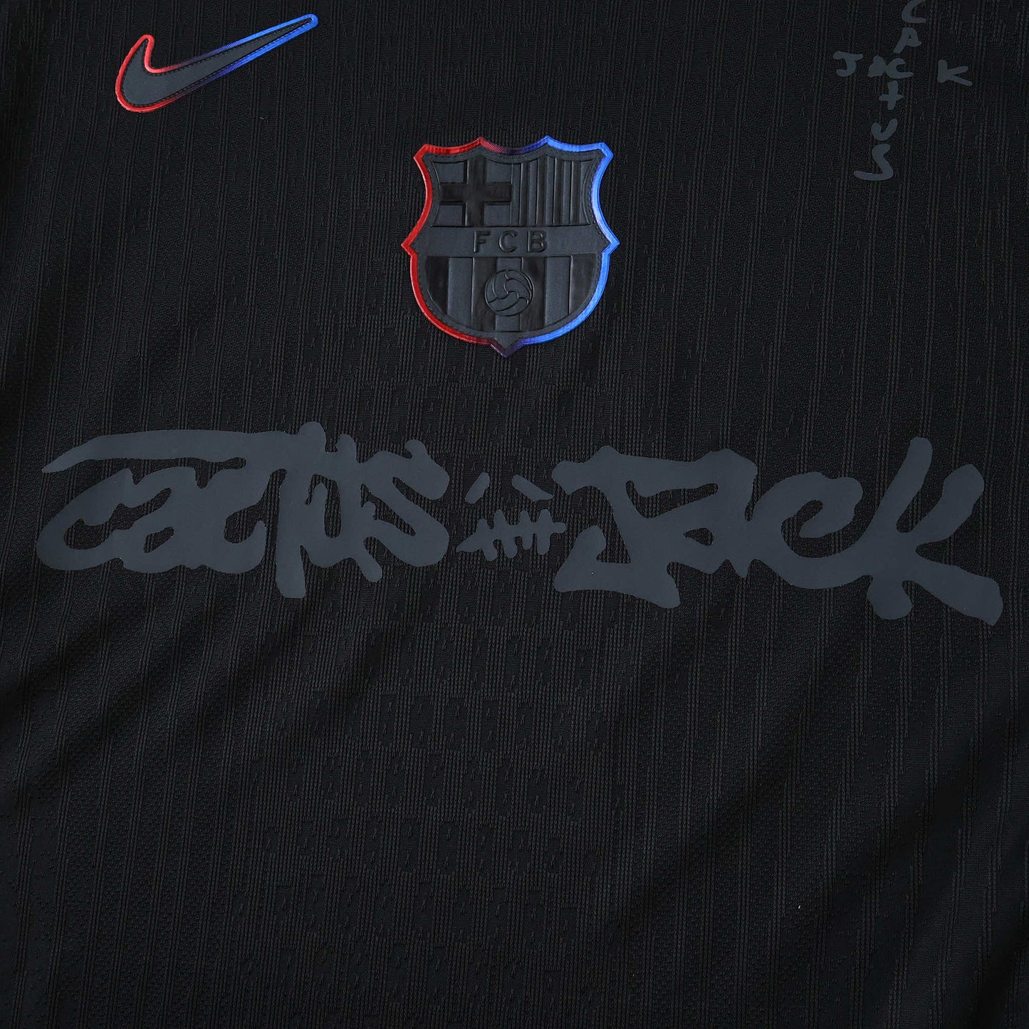 Barcelona X Black  Travis/Cactus Jack 2024-2025 Short Sleeve Away Shirt