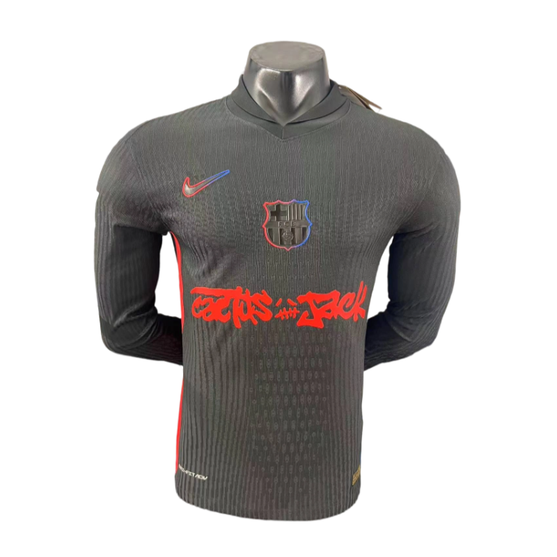 Barcelona X Red  Travis/Cactus Jack Long Sleeve 2024-2025 Away Shirt
